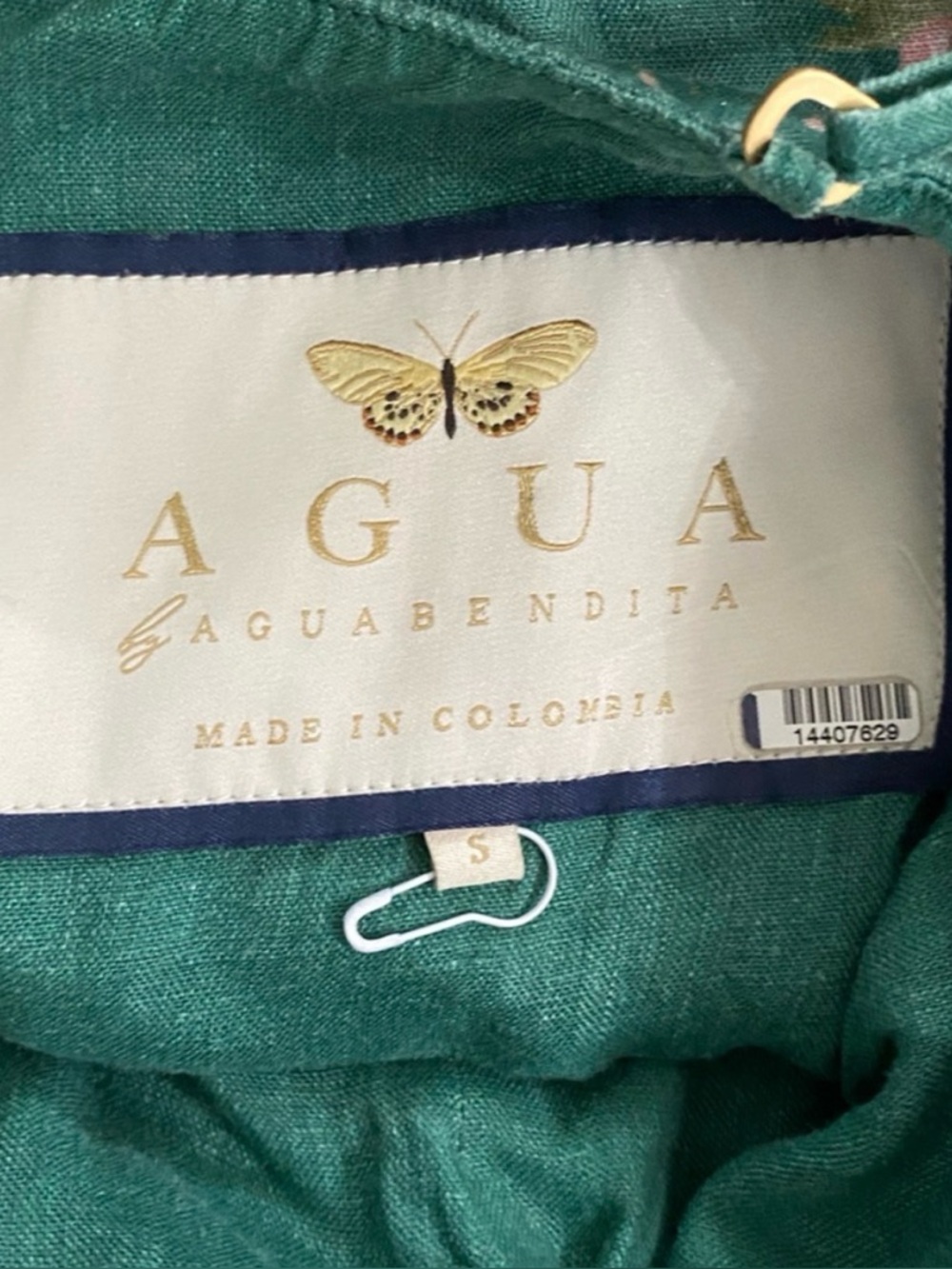 Agua Bendita Green Maxi Dress - Picture 2 of 6